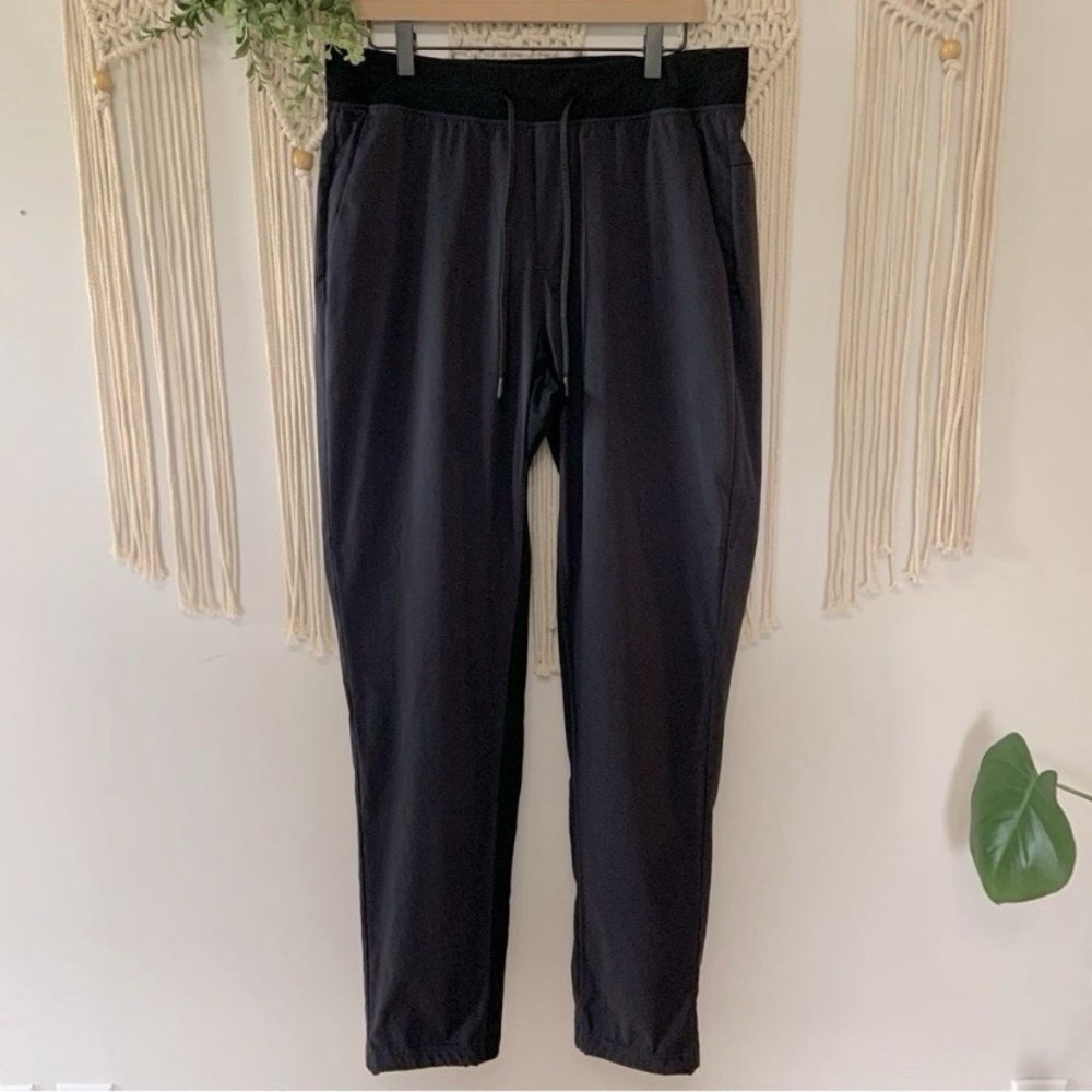 LULULEMON Men's Great Wall Pants 32" Gray Black Size Large - Picture 3 of 16